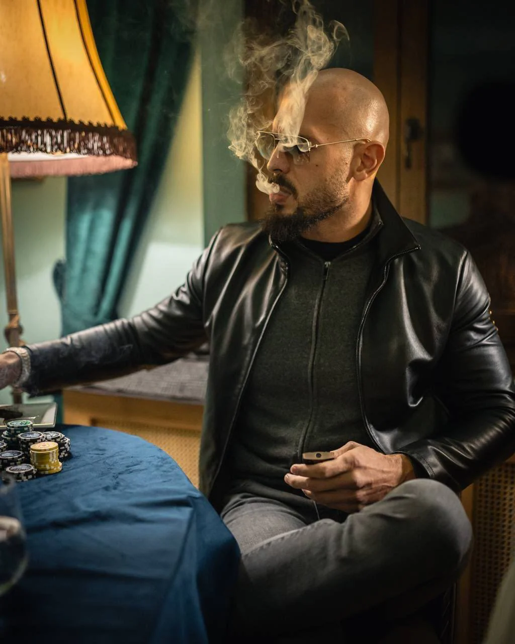 Andrew Tate Black Leather Jacket - Image 2