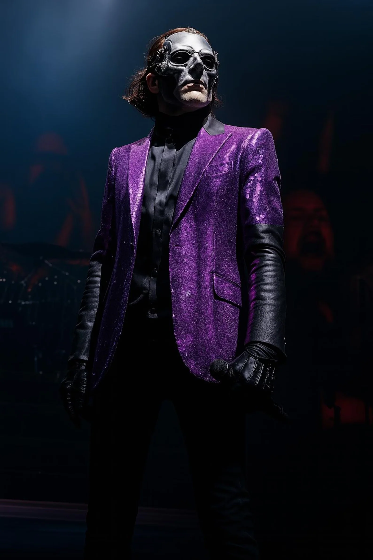 Ghost Papa Emeritus Cosplay Ghost Rite Purple Sequin Blazer - Image 2