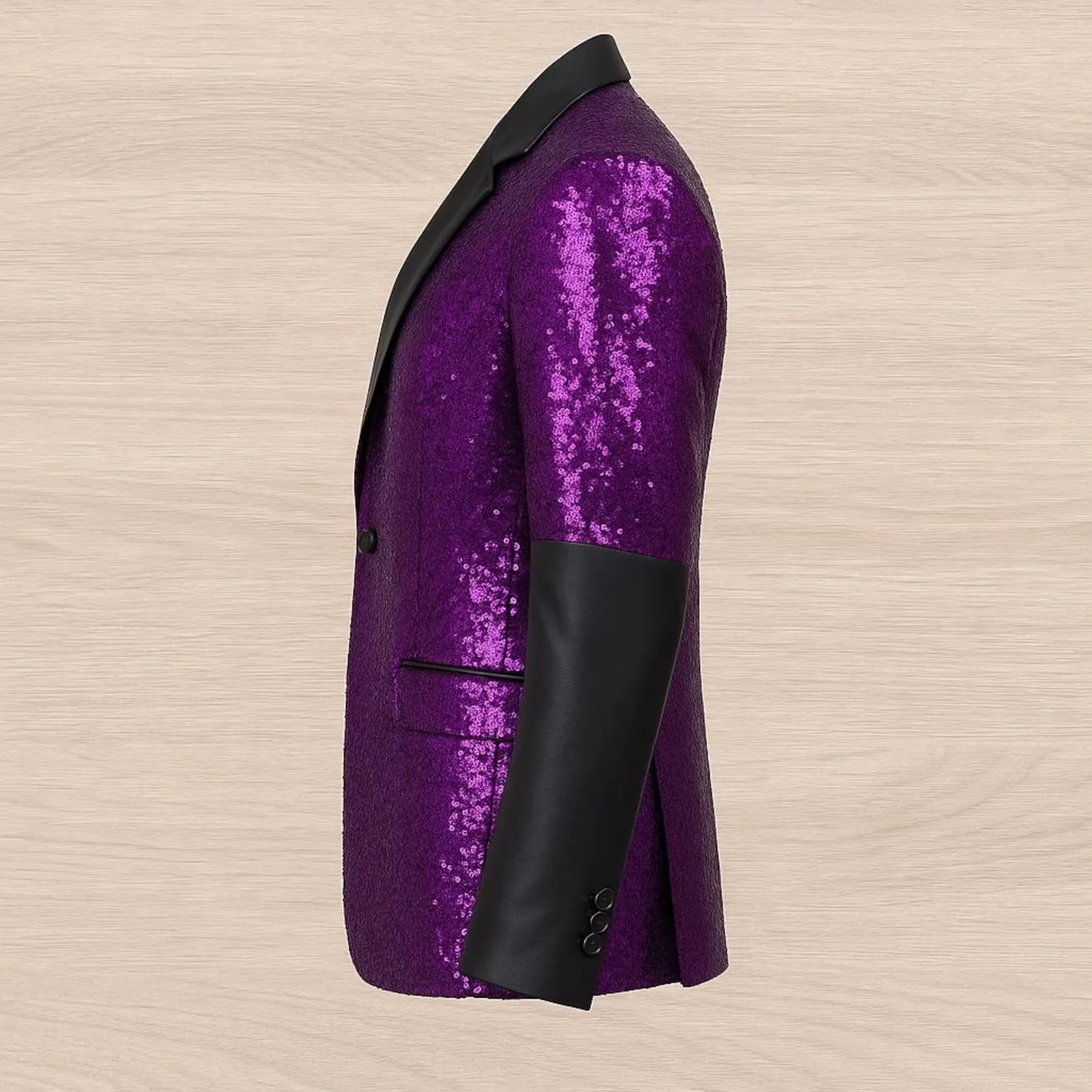 Ghost Papa Emeritus Cosplay Ghost Rite Purple Sequin Blazer - Image 5