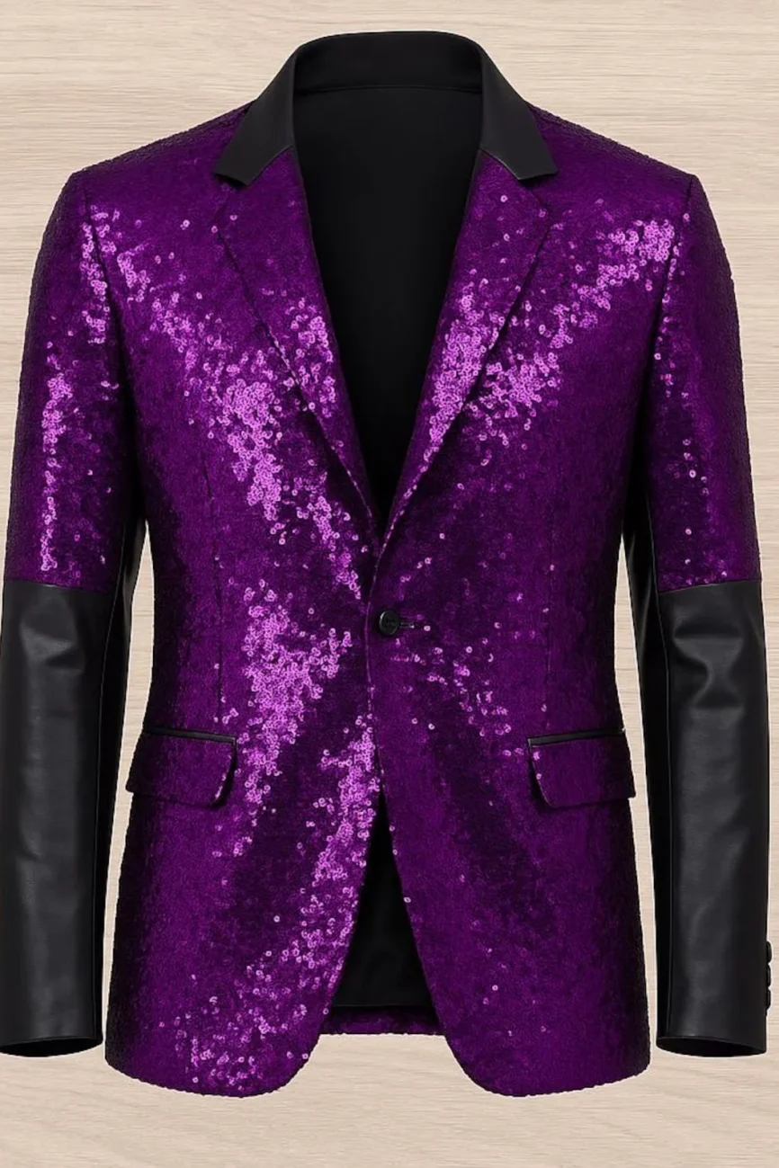 Ghost Papa Emeritus Cosplay Ghost Rite Purple Sequin Blazer