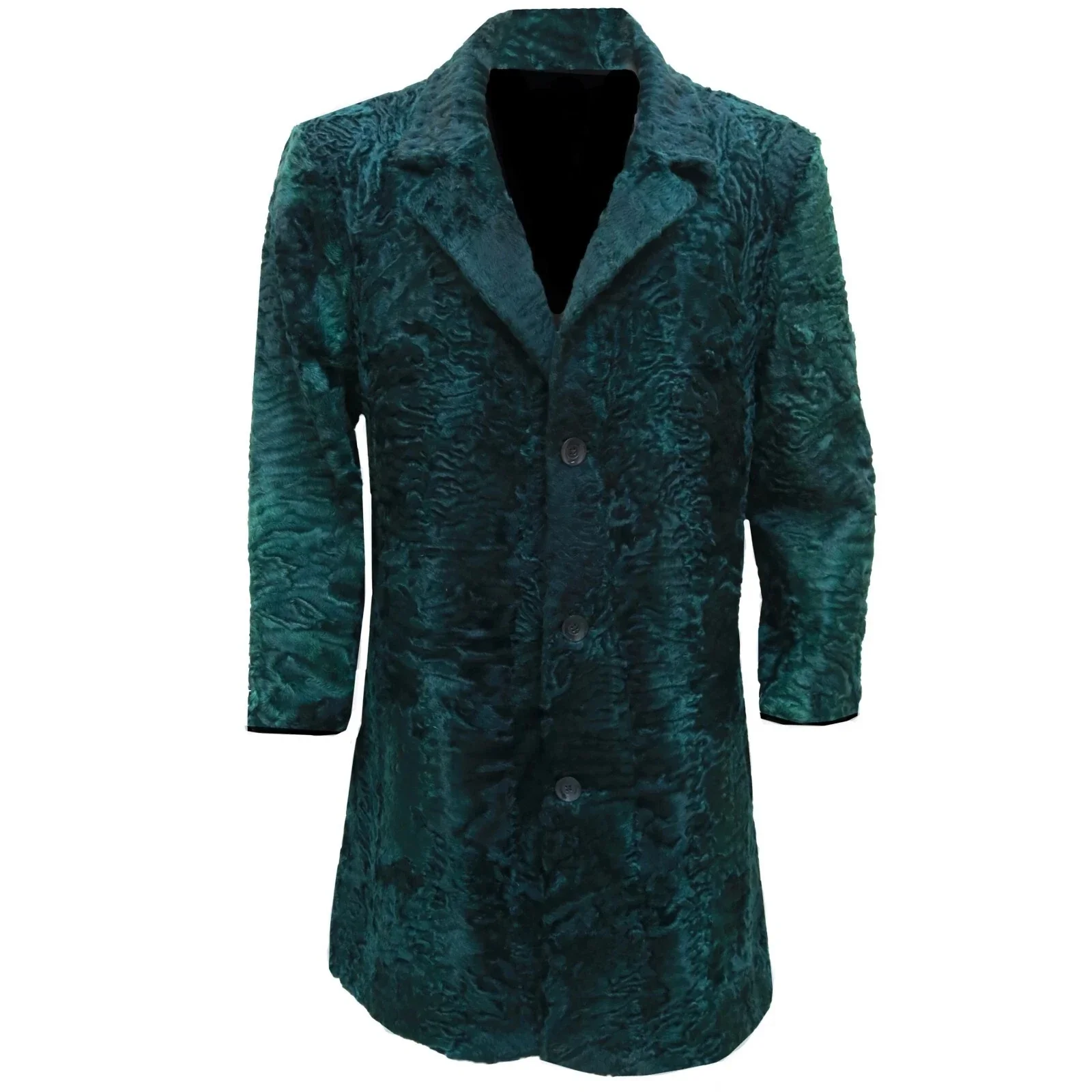 Green Real Persian Lamb Fur Coat