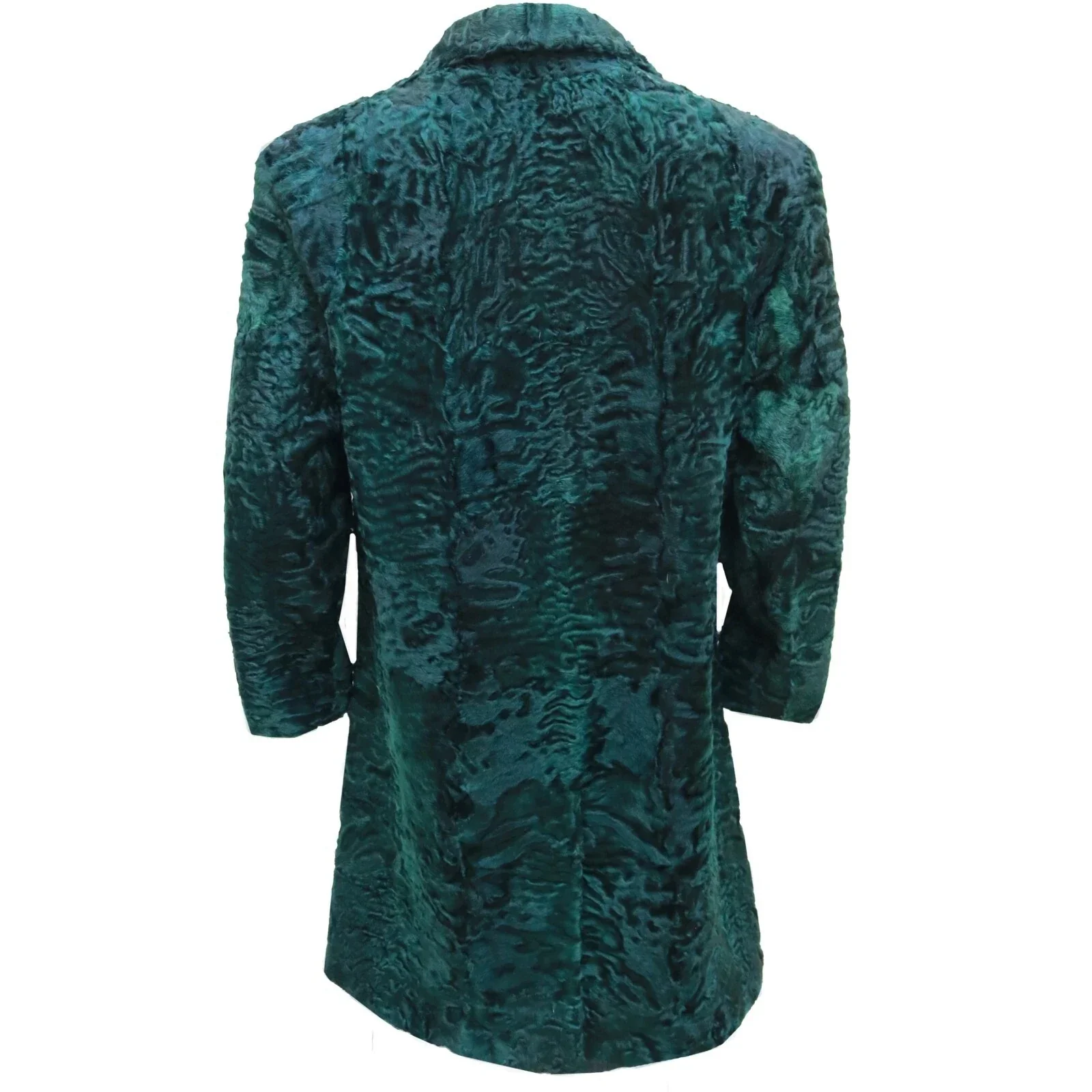 Green Real Persian Lamb Fur Coat - Image 5