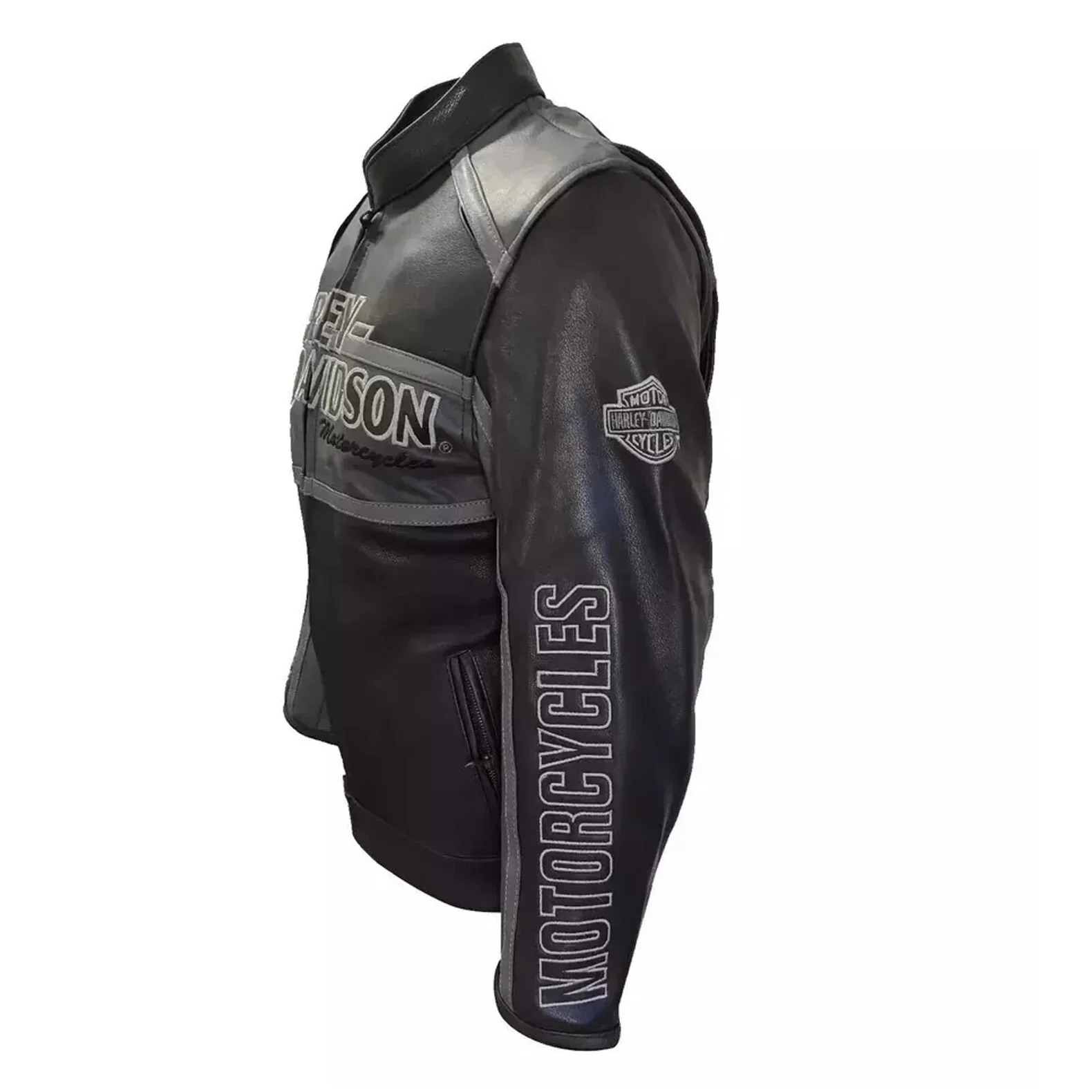 Harley Davidson Men's Classic Cruiser Leather Jacket - Image 3