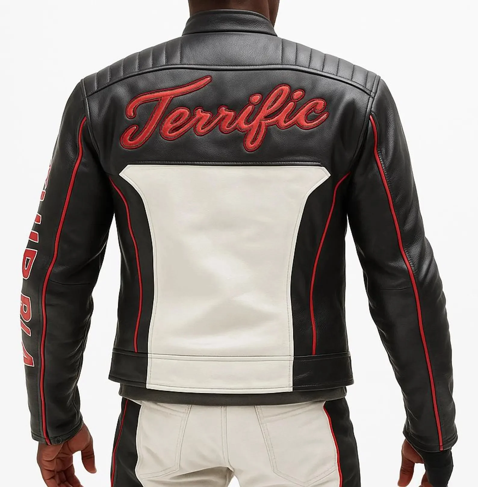 Mr Terrific Fair Play Leather Jacket - Image 2