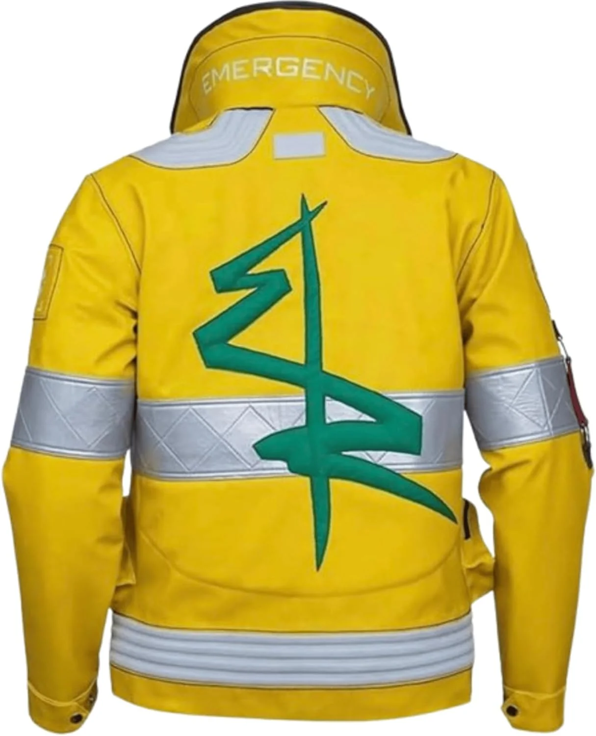 Cyberpunk 2077 David Martinez V's Yellow Edgerunners Emergency Cosplay Faux Leather Jacket - Image 2