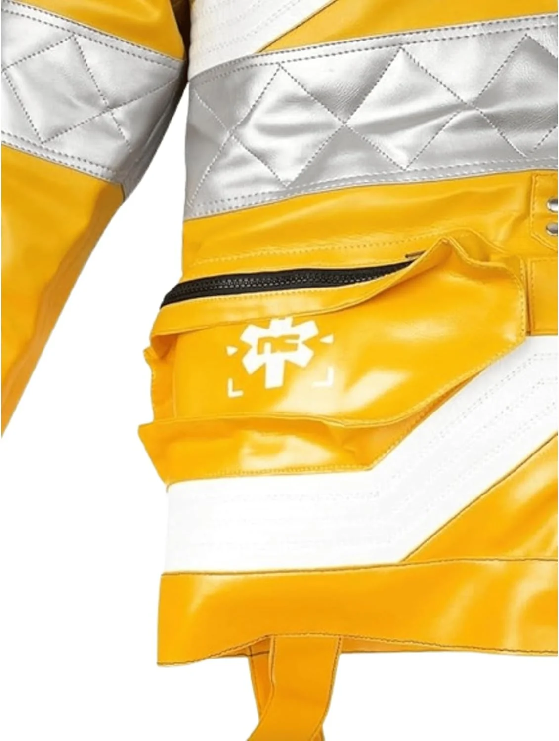 Cyberpunk 2077 David Martinez V's Yellow Edgerunners Emergency Cosplay Faux Leather Jacket - Image 4