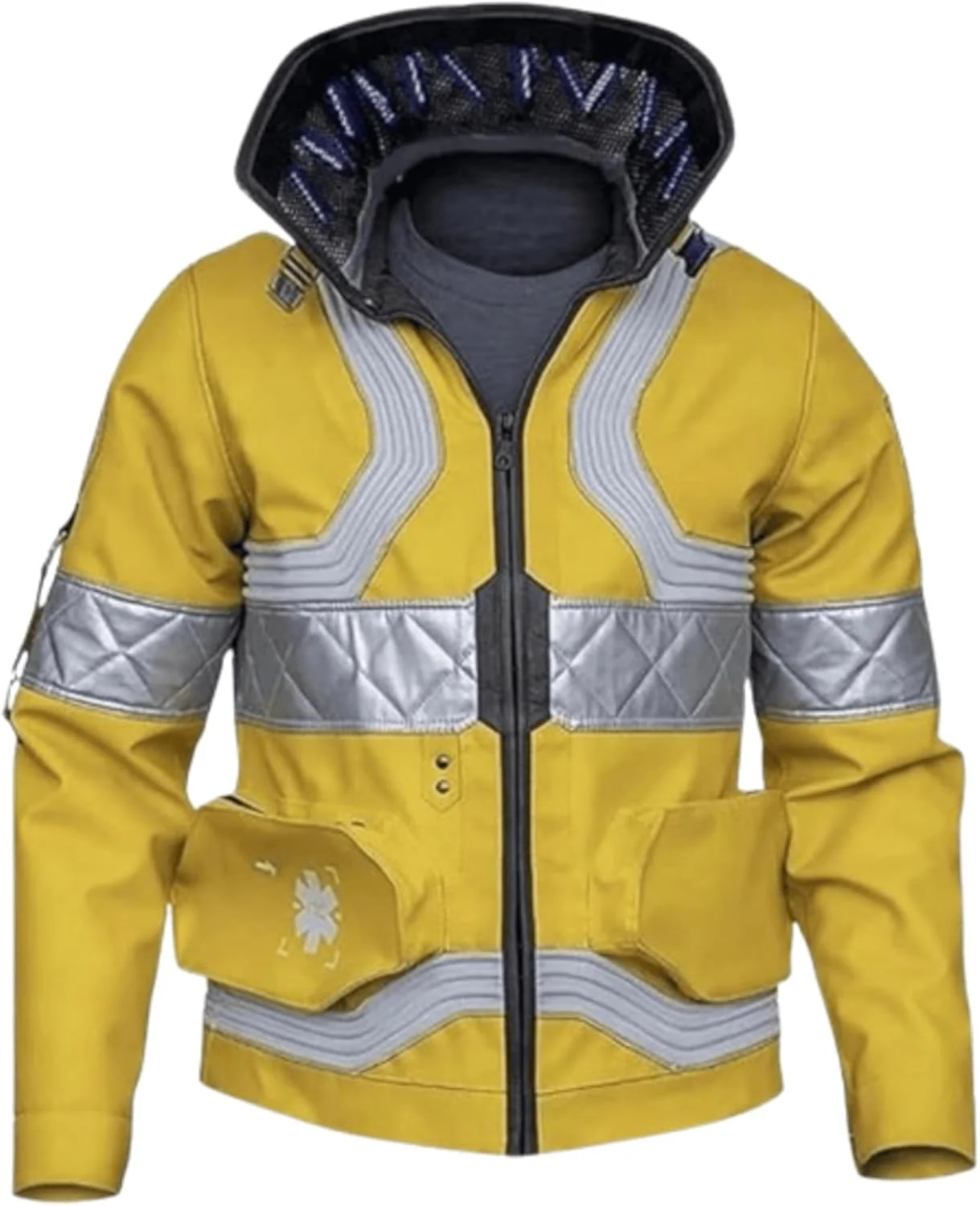 Cyberpunk 2077 David Martinez V's Yellow Edgerunners Emergency Cosplay Faux Leather Jacket